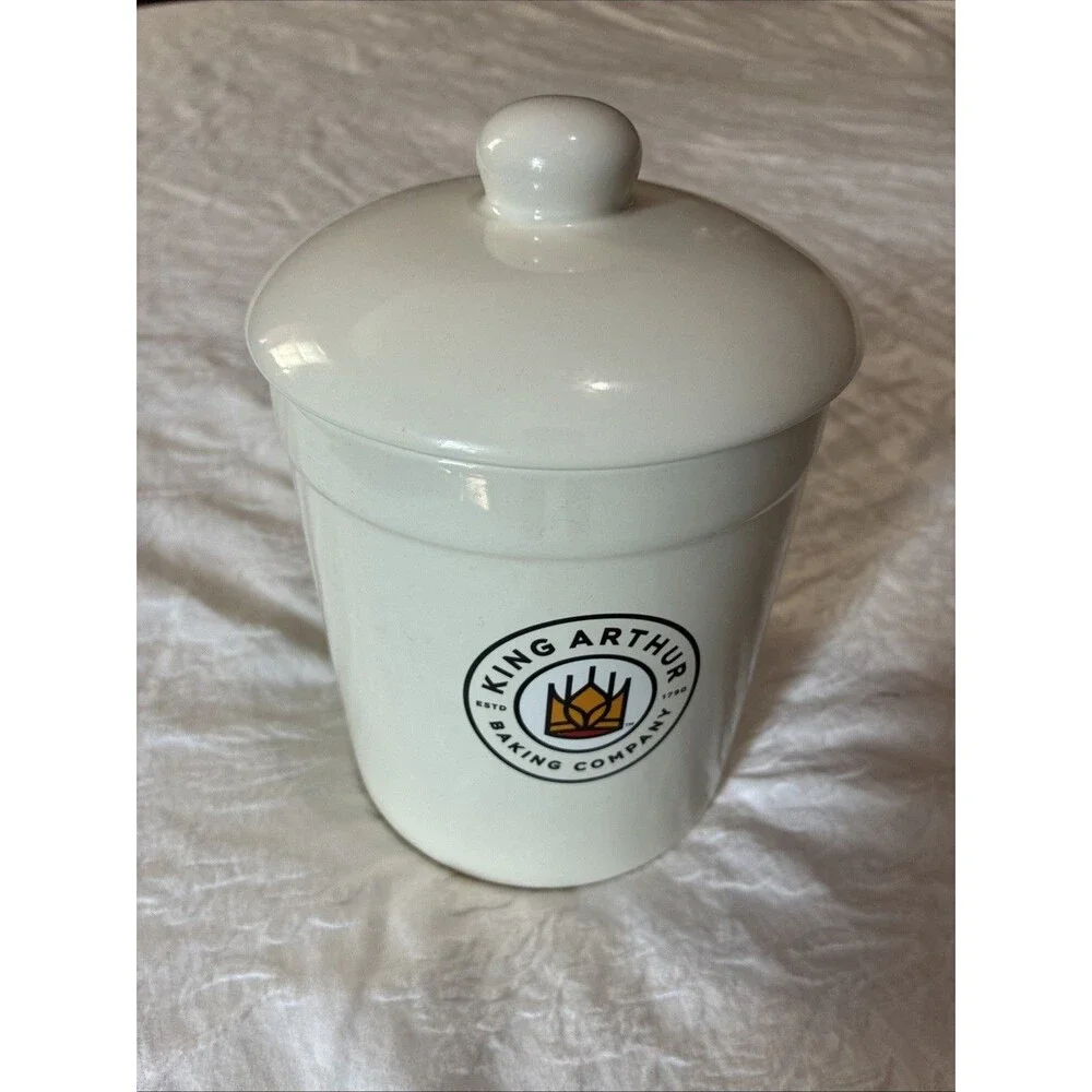 King Arthur Flour Baking Co Chantal Crock Canister Sourdough Jar 1 Qt